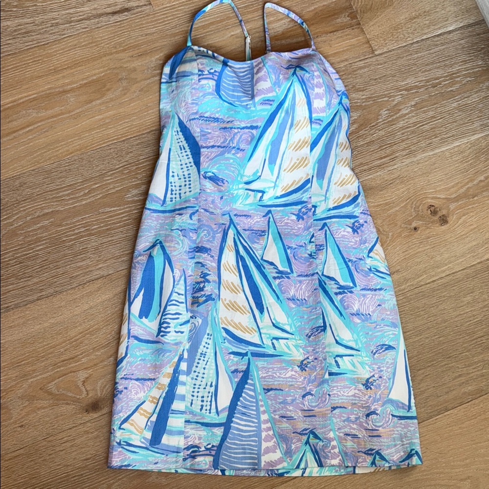 Lilly Pulitzer Vibrant Sailboat Print Dress